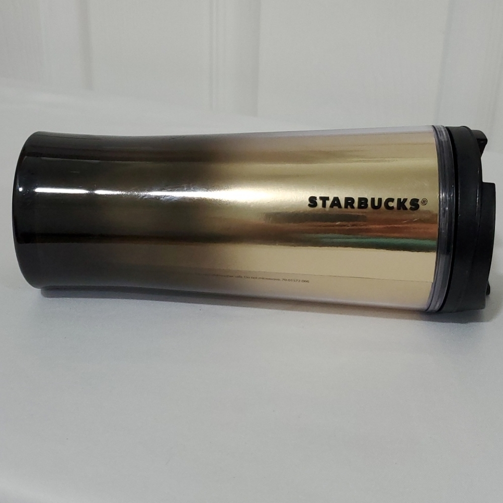 2009 STARBUCKS 12 oz OMBRÉ SILVER BLACK TUMBLER